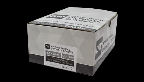 65mm Black Drywall Screws (200)