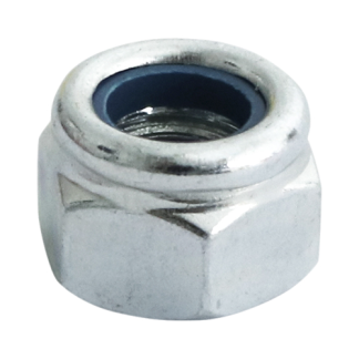 M10 P Nylon Nut DIN 982 - BZP (4 PCS)