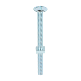 Roofing Bolt & SQ Nut - BZP M8 x 100 (50 PCS/Box)