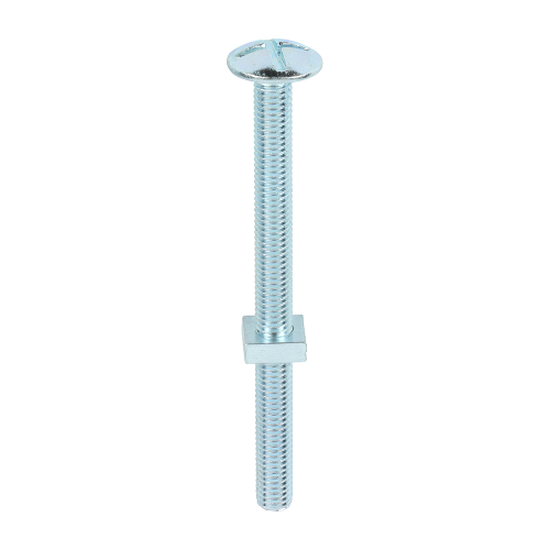 Roofing Bolt & SQ Nut - BZP M8 x 100 (50 PCS/Box)