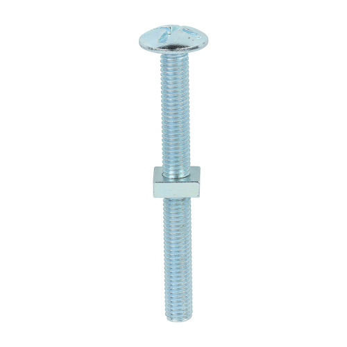 Roofing Bolt & SQ Nut - BZP M8 x 80 (50 PCS/Box)