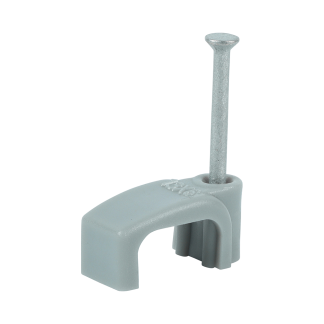 Flat Twin&Earth Cable Clip GRY To fit 4.0mm (100 PCS/Box)