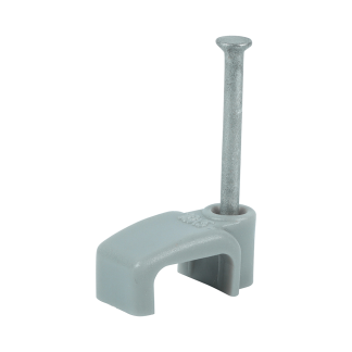 Flat Twin&Earth Cable Clip GRY To fit 2.5mm (100 PCS/Box)