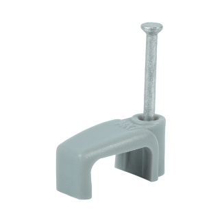 Flat Twin&Earth Cable Clip GRY To fit 6.0mm (100 PCS/Box)