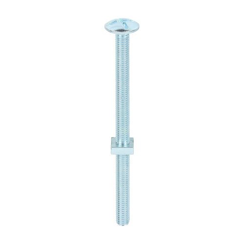 Roofing Bolt & SQ Nut - BZP M8 x 120 (50 PCS/Box)
