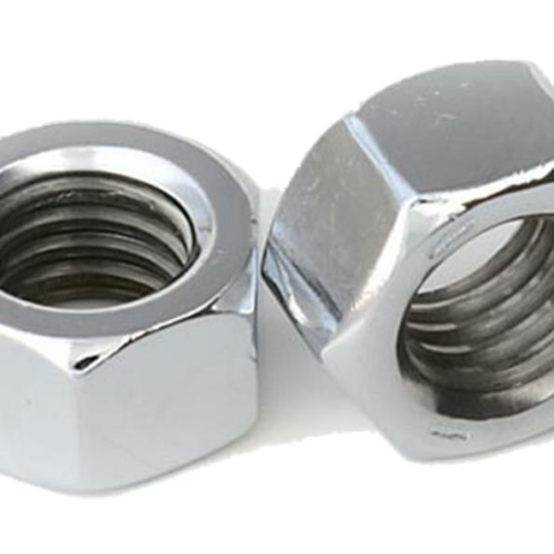M8 BZP Hexagon Full Nuts (10)