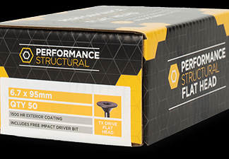 240x8.0mm Perf Flat Blk Structural Screws (50)