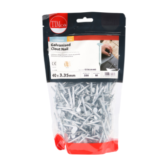 3.35x40mm 1kg Galv. Clout Nails