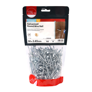 50 x 2.65 Round Wire Nail - Galvanised (1 KG)
