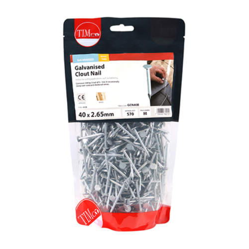 40 x 2.65 Clout Nail - Galvanised (1 KG)