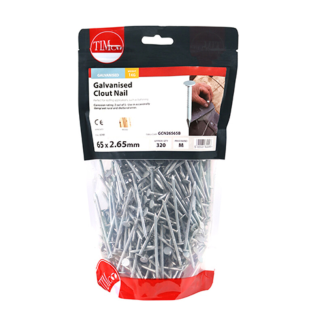 65 x 2.65 Clout Nail - Galvanised (1 KG)