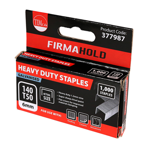377987 - Staples HD Chisel GALV 6mm (1000)