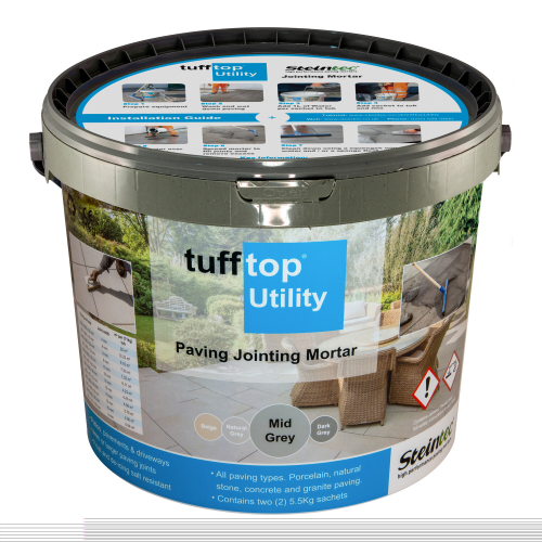 Tufftop Utility Jointing Mortar Dark Grey 12kg Tub (48)